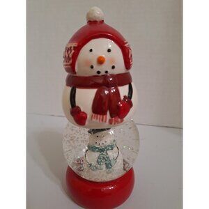 Snowman Snowglobe Christmas‎ Ornament